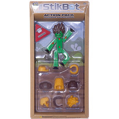 Фигурка с аксессуарами Stikbot "Шлемы", зеленый Zing