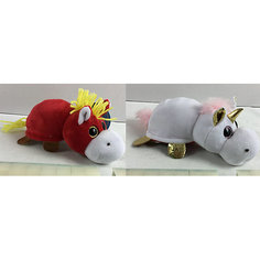 Мягкая игрушка Teddy "Перевертыши" Лошадка-Единорог, 16 см