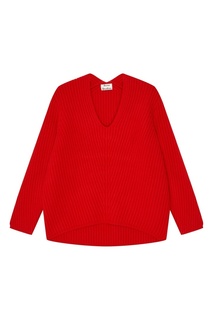 Красный шерстяной пуловер Acne Studios