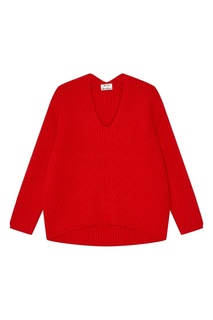 Красный шерстяной пуловер Acne Studios