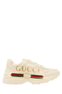 Кожаные кроссовки с логотипом Gucci