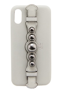 Серый чехол для iPhone X Fendi