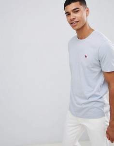 Голубая футболка с логотипом Abercrombie & Fitch pop icon - Синий