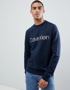 Темно-синий свитшот с логотипом Calvin Klein - Темно-синий