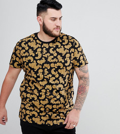 Футболка с принтом в стиле барокко ASOS DESIGN Plus - Черный