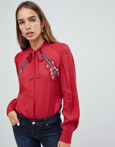Рубашка с бантом Love Moschino - Красный