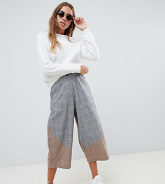 Широкие брюки в смешанную клетку ASOS DESIGN - Мульти