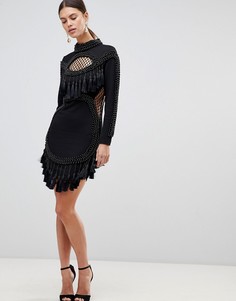 Платье мини с бахромой Forever Unique - Черный