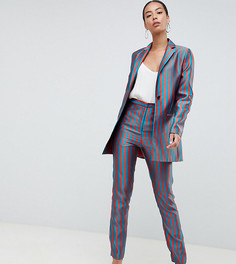 Узкие жаккардовые брюки в полоску ASOS DESIGN Tall Tailored - Мульти