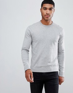 Серый кашемировый джемпер с логотипом на груди Armani Exchange - Серый