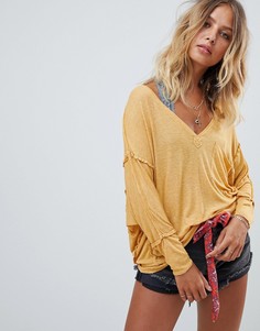 Свободный лонгслив Free People Golden Gate - Желтый