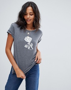 Футболка с принтом Free People - Черный