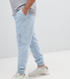 Голубые джоггеры скинни с карманом MA1 ASOS DESIGN plus - Синий