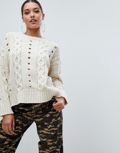 Светло-бежевый фактурный джемпер PrettyLittleThing - Светло-бежевый