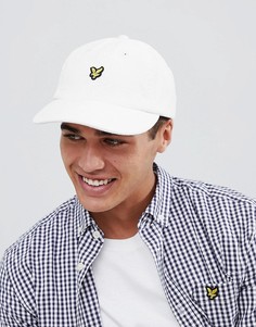 Белая вельветовая бейсболка с логотипом Lyle & Scott - Белый
