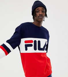 Красный свитшот со вставкой и логотипом Fila Black Line Freddie - Красный