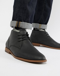 Черные ботинки чукка из искусственной кожи New Look - Черный