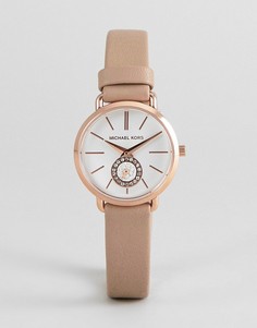 Часы с кожаным ремешком Michael Kors MK2752 Portia - Коричневый