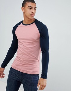 Обтягивающий лонгслив с контрастными рукавами реглан ASOS DESIGN - Мульти