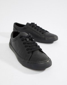 Черные кроссовки из искусственной кожи на шнуровке ASOS DESIGN - Черный