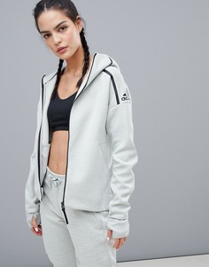 Худи серого цвета adidas Zne - Серый