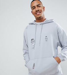 Серый худи свободного кроя ASOS DESIGN Тall - Серый