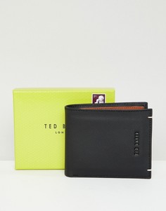 Кожаный бумажник с микроперфорацией Ted Baker Stormz - Черный