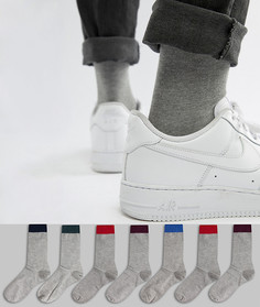 Набор из 7 пар носков серого меланжевого цвета ASOS DESIGN - Мульти