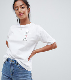 Футболка с вышивкой ASOS DESIGN Petite - Белый