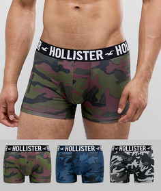 Набор из 3 боксеров-брифов с камуфляжным принтом (красные/синие/черные) Hollister - Мульти