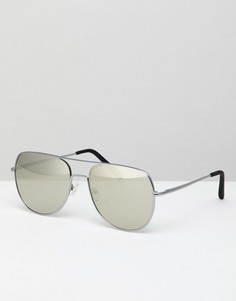 Солнцезащитные очки-авиаторы с зеркальными стеклами Quay Australia living - Серебряный