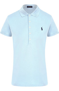 Хлопковое поло с вышитым логотипом бренда Polo Ralph Lauren