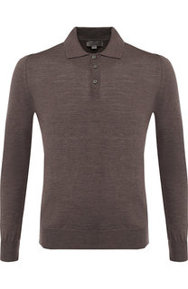 Шерстяное поло с длинными рукавами Canali