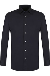 Хлопковая сорочка с воротником кент Ermenegildo Zegna