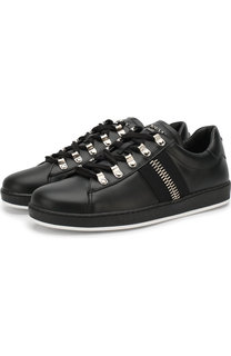 Кожаные кеды Eric на шнуровке Balmain
