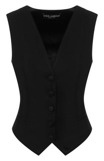 Однотонный шелковый жилет Dolce & Gabbana