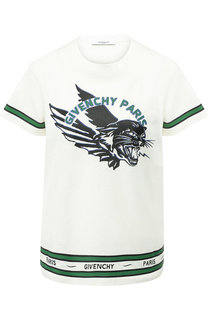 Хлопковая футболка с принтом Givenchy