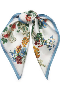 Шелковый платок с цветочным принтом Dolce & Gabbana