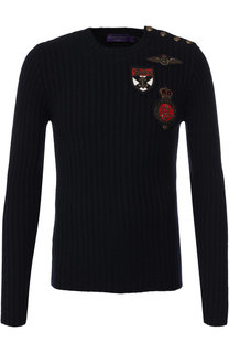 Кашемировый джемпер фактурной вязки Ralph Lauren