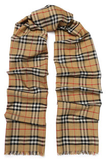 Шарф из смеси шерсти и шелка в клетку Burberry