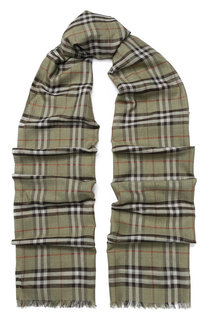 Шарф из смеси шерсти и шелка в клетку Burberry