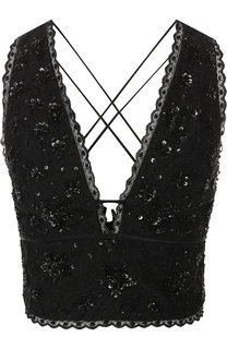 Топ с глубоким вырезом и декоративной отделкой Alice + Olivia