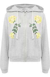 Хлопковый кардиган с капюшоном и принтом Wildfox