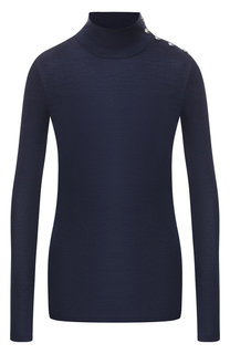 Однотонная водолазка из смеси шерсти и хлопка Balmain
