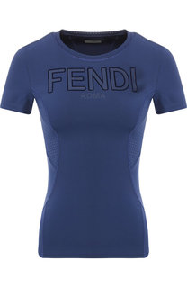 Топ с логотипом бренда с перфорированием Fendi