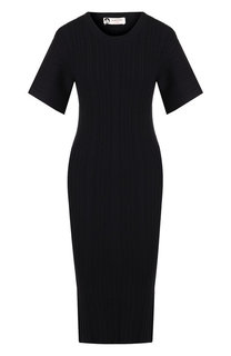 Шерстяное платье-миди с круглым вырезом Lanvin