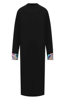 Шерстяное платье с контрастными манжетами Emilio Pucci