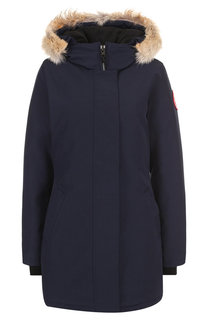 Удлиненный пуховик Victoria с меховой отделкой Canada Goose