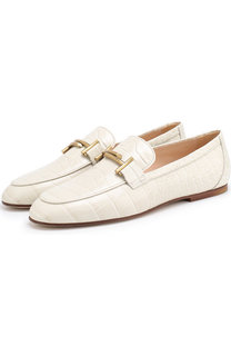 Кожаные лоферы с тиснением Tod’s Tods