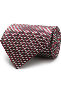 Шелковый галстук с узором Ermenegildo Zegna